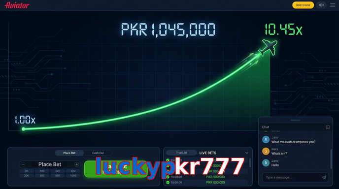 Main screen of Luckypkr777 aviator page for PK players